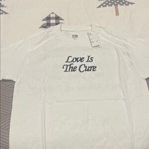 Obey White Tee with Navy Graphic